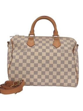 Louis Vuitton Speedy 30 Classic Checker Satchel in Beige and Tan Handbag
